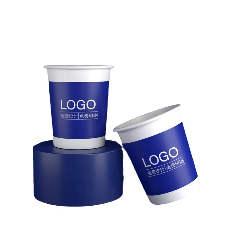 Disposable paper cups made with thick quality wholesale logo printing 9 ounces