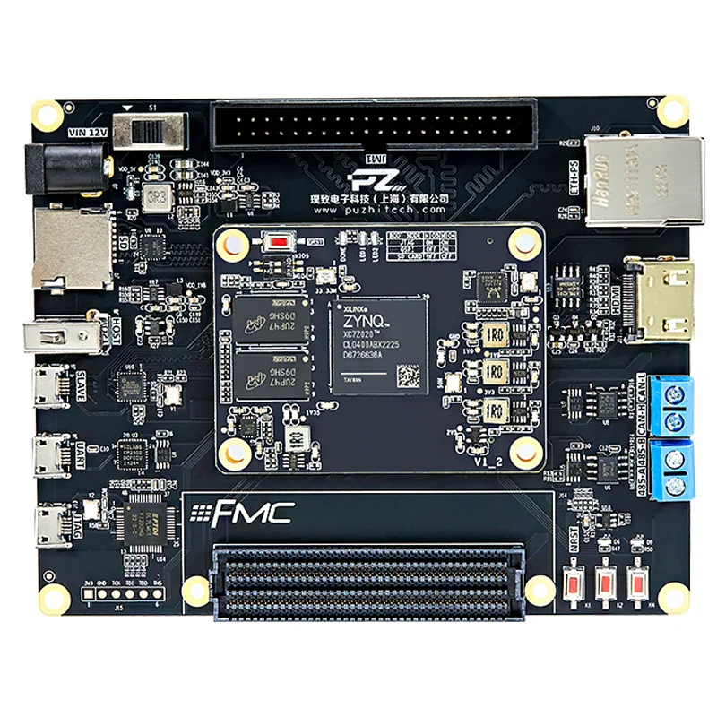 Puzhi 7020 Kit d'évaluation Xilinx Zynq-7000 SoC XC7Z020 FPGA Core Board Système de qualité industrielle FMC LPC ZYNQ 7000