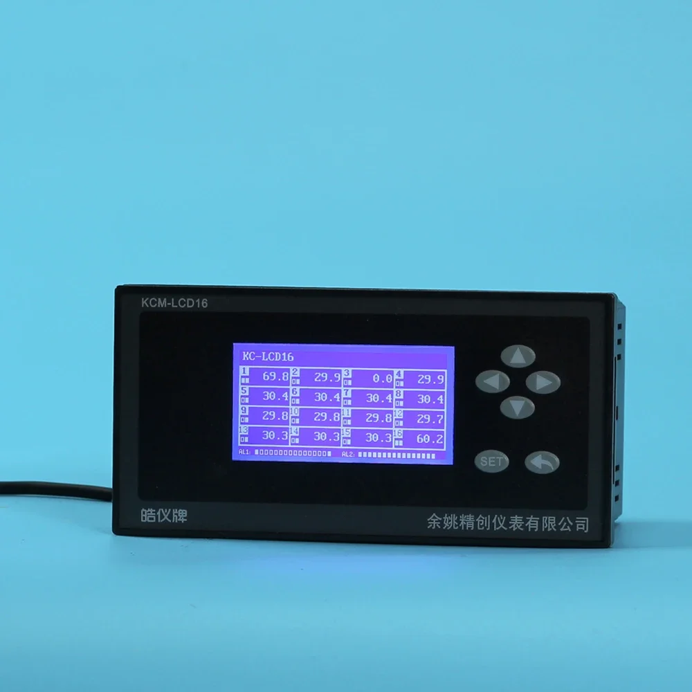 High Quality Digital 8 16 Multi Channel Modbus RS485 Temperature Thermocouple Indicator with LCD Display