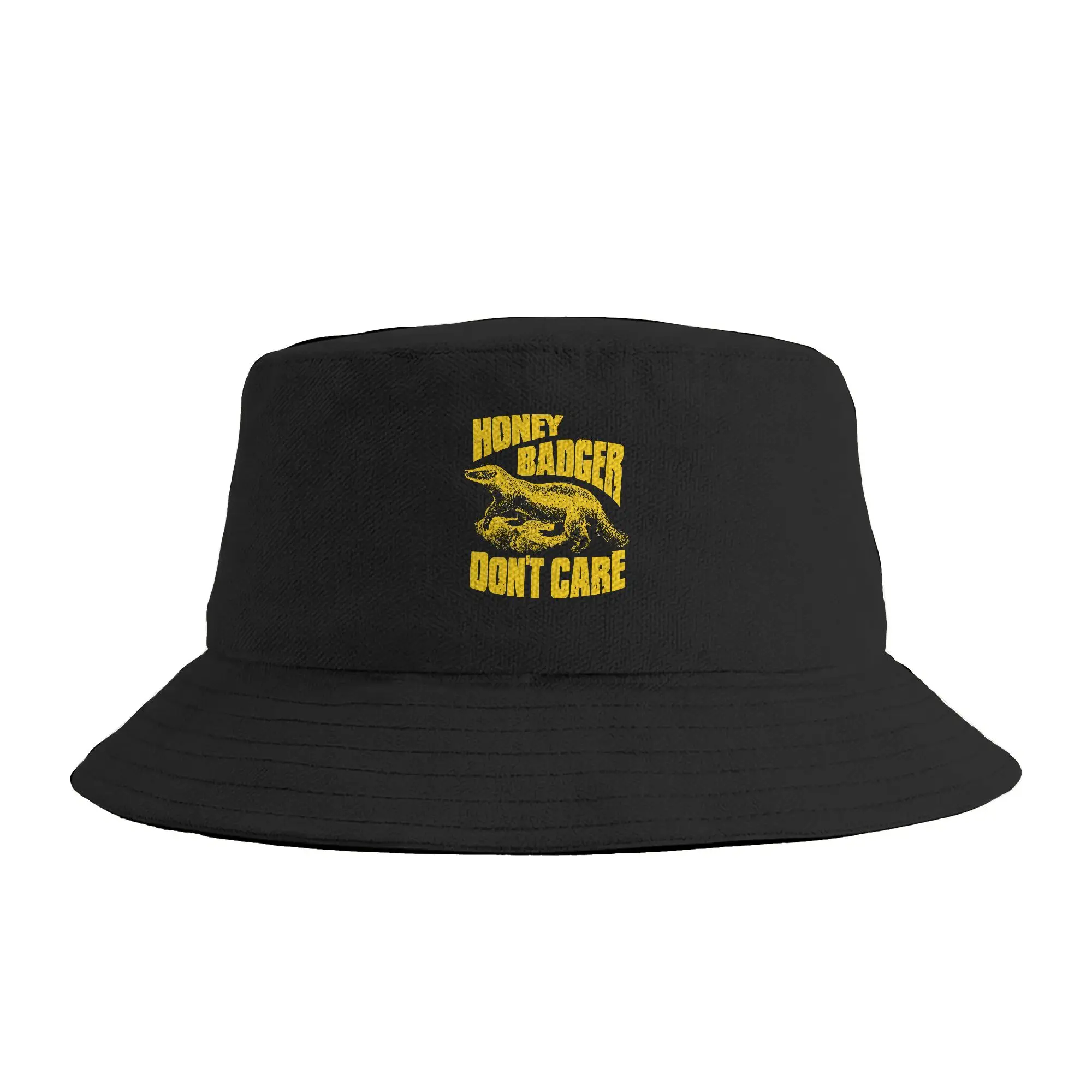 Honey Badger Don't Care Bucket Hat  Hip Hop Fisherman Caps For Unisex Trendy Travel Hiking Visor Hats Soft Fold Printed Cap
