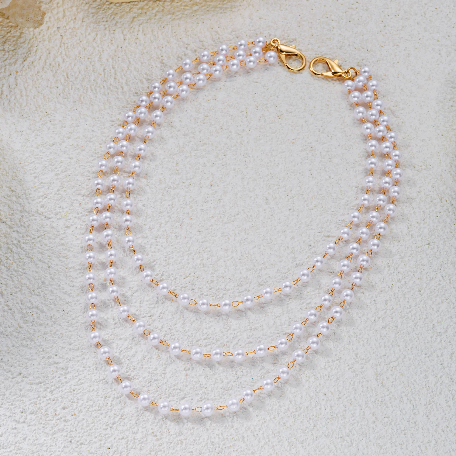 2026 Braut-Quasten-Imitationsperlen-Schulterkette für Damen, minimalistische mehrlagige Perlenkette, Choker, Hochzeitsschmuck – Detail 5