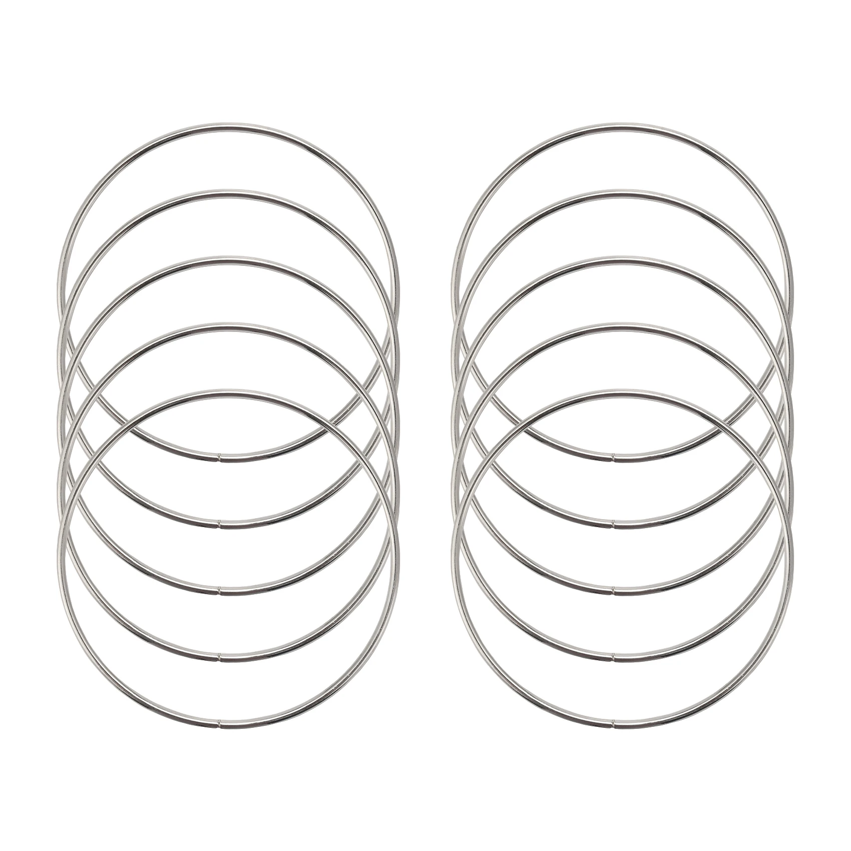【Great Sell】 10 Pack 4 Inch Silver Dream Catcher Metal Rings Floral Hoops Wreath Macrame Creations Ring for Crafts DIY