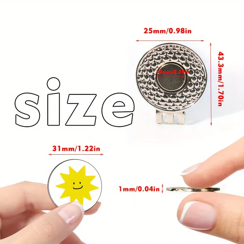 25Mm Magnetische Metalen Golfbal Logo-Liefhebber Apparaat, Leuk Icoon, Retro Metalen Bal Logo Perfect Golf Cadeau Voor Mannen En Vrouwen