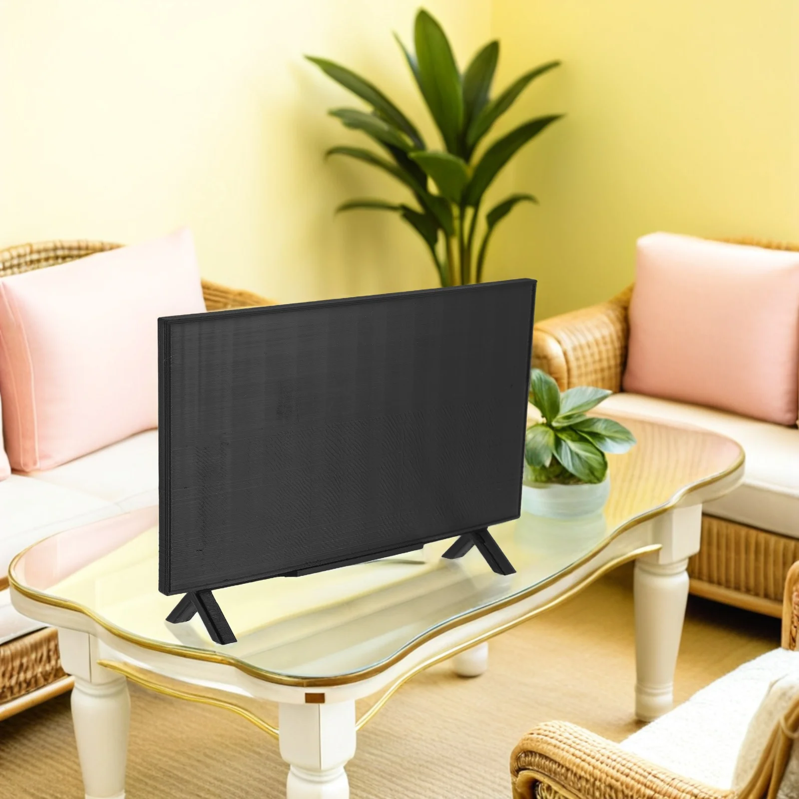 2Sets Miniature Dollhouse 1:6 Scale Realistic Retro Remote Control Scene Decoration Dollhouse Furniture Accessories