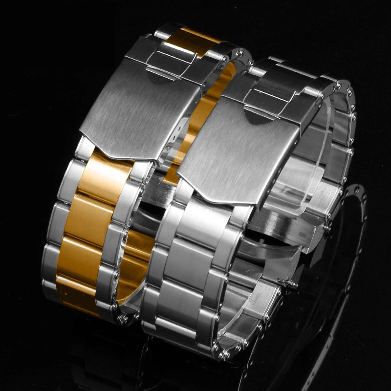 Imagem -03 - Solid Stainless Steel Strap For Tudor Male Ver Band Waterproof Bracelet Rivet Drawing Accessories 316l Series 22 mm New