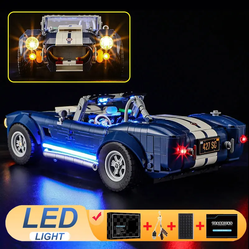 

Комплект светодиодных фонарей для LEGO 10357, спортивный автомобиль Shelby Cobra, декоративная лампа, игрушка в подарок (не включает наборы строительных блоков, кирпичей, модель)