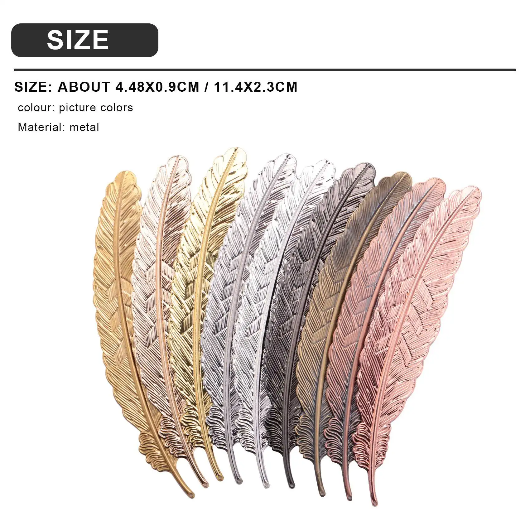 【Today-Only!】27 Pieces Of Metal Bookmarks Feather Bookmarks Feather Bookmarks for Students