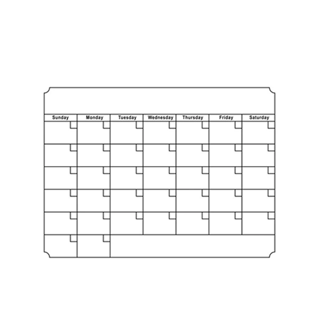 

Reusable Magnetic Dry Erase Calendar Weekly Monthly Planner Board Fridge Schedule Magnet Sticker