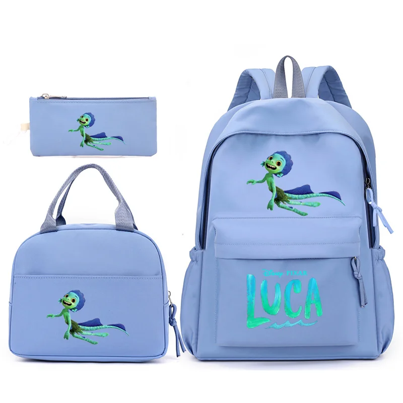 

Disney Luca Alberto Sea Monster 3pcs/Set Backpack with Lunch Bag for Teenagers Student School Bags Comfortable Travel Sets