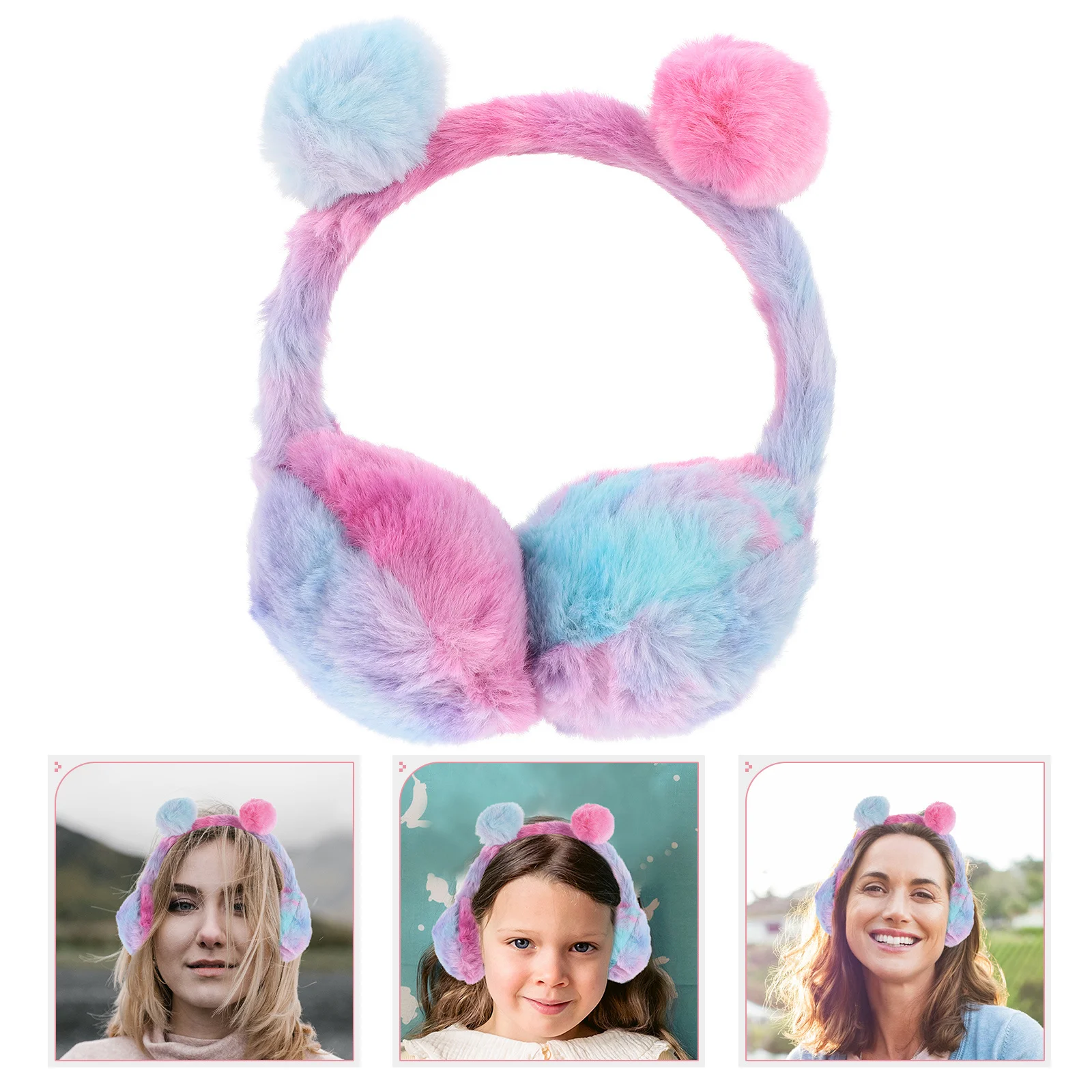 Милые теплые наушники с мультяшными животными, мягкие зимние наушники, защитный чехол для ушей, наушники для уличного использования, очаровательные наушники