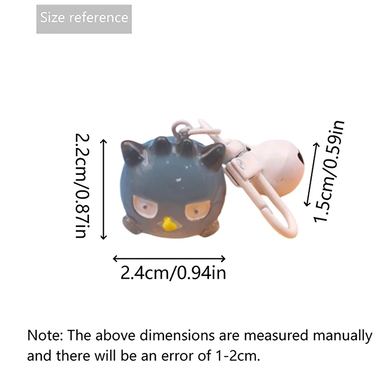 Luminous Sanrio Key Chain Cartoon Kuromi Melody Hello Kitty Cinnamoroll Pendant Bell Key Ring Backpack Charms Car Bag Decor