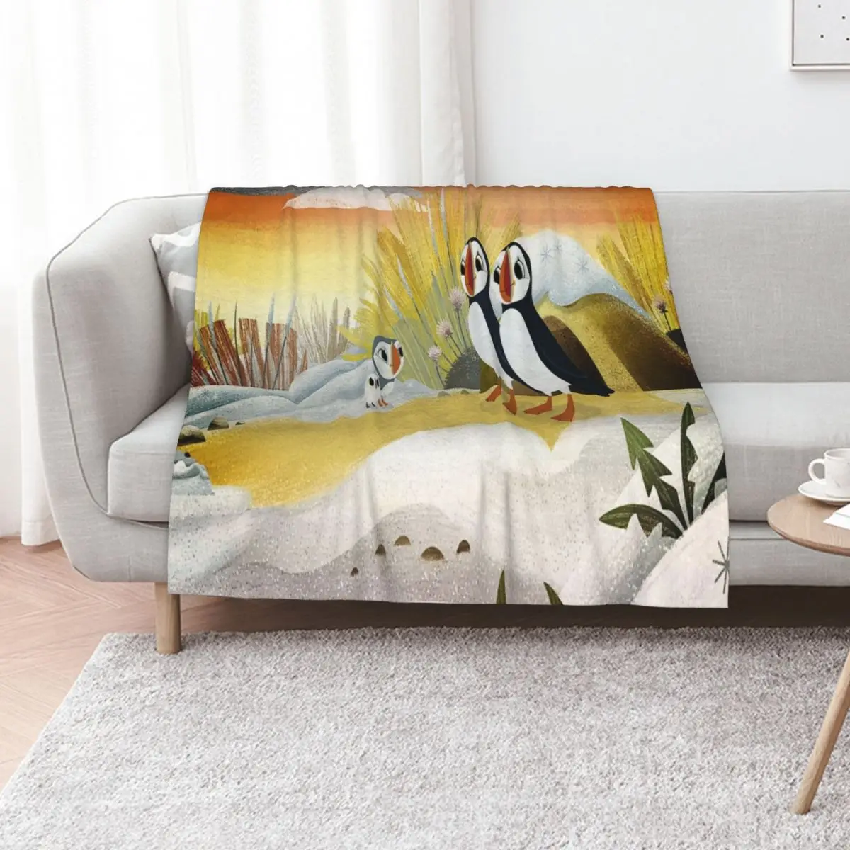 

Puffin Rock gift for fans puffin rock characters Throw Blanket Summer Beddings Blankets For Baby Nap sofa bed Blankets