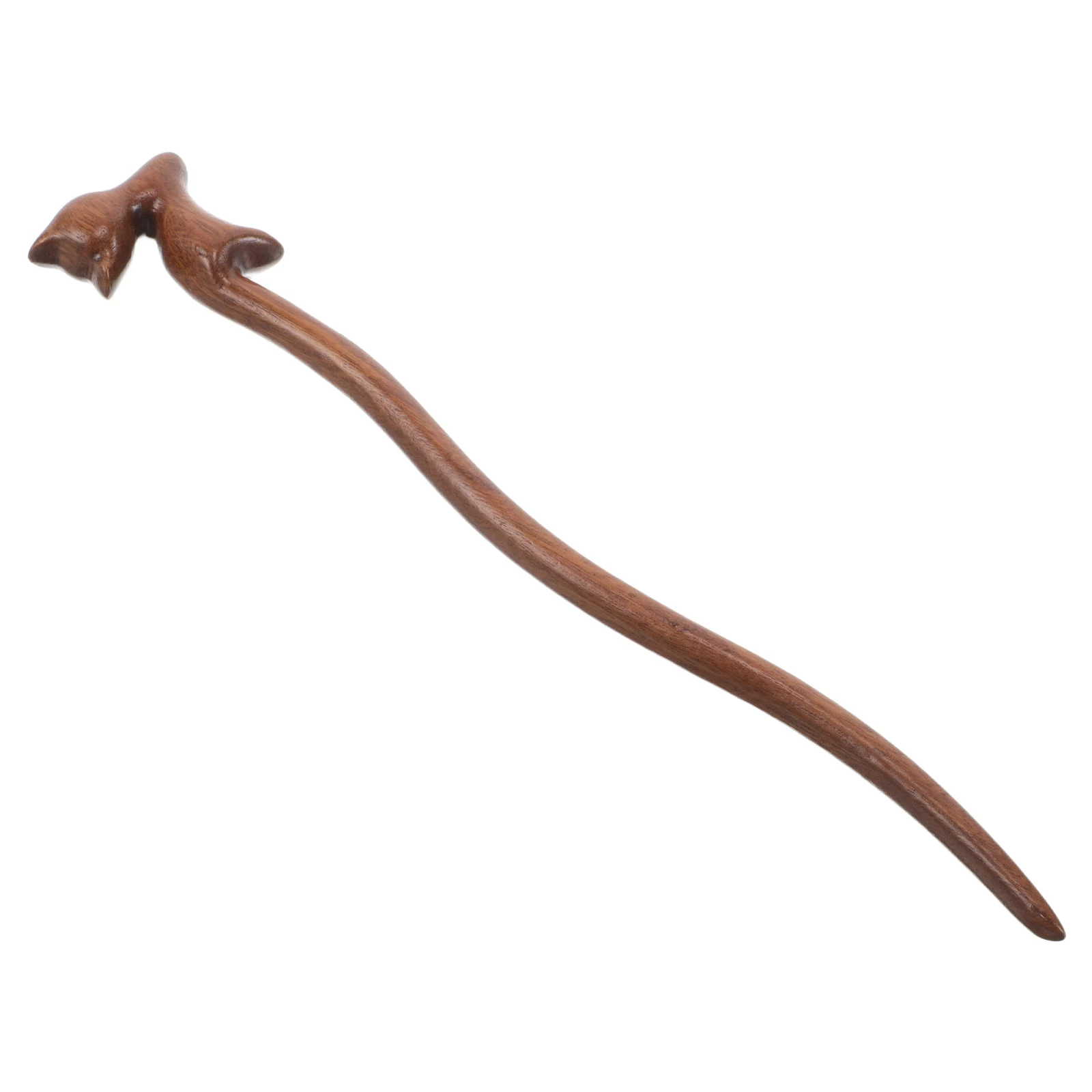 

Cute Cat Retro Hairpin Vintage Wooden Hair Stick Long Tail Cat Designhandmade Carved Animal Hairpin Chinese Wood Hair Pin For