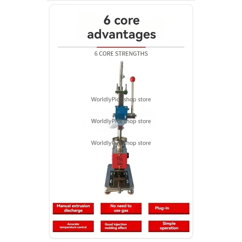 Maszyna do formowania wtryskowego ręcznego 10g, próbka laboratoryjna, maszyna do formowania tworzyw sztucznych, elektryczna wytłaczarka do gumy