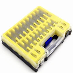 150PC Mini Fried Dough Twists Drill Plastic Box 0.4-3.2mm Small Drill Box Mini Straight Shank Fried Dough Twists Drill Set
