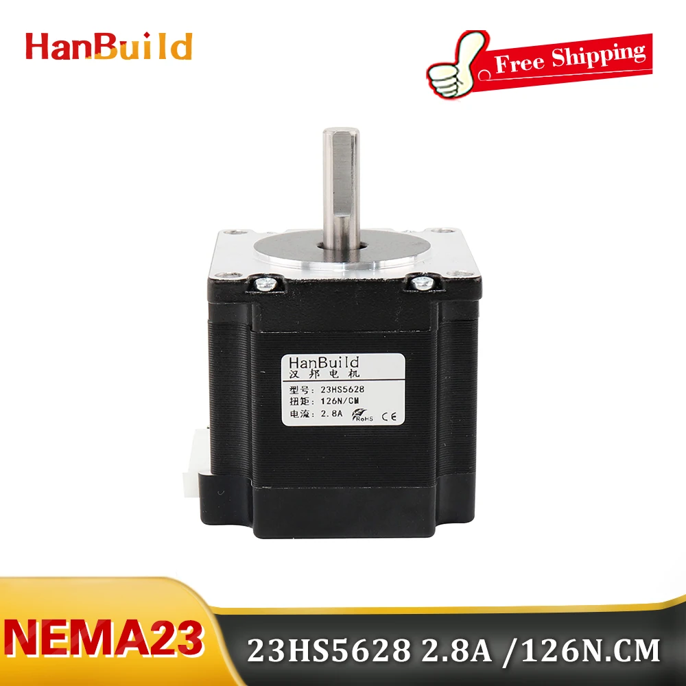 Nema23 Stepper Motor 23HS5628 4-lead  2.8A 126N 57 Series motor.cm High torque  For 3D Printer Monitor Equipment