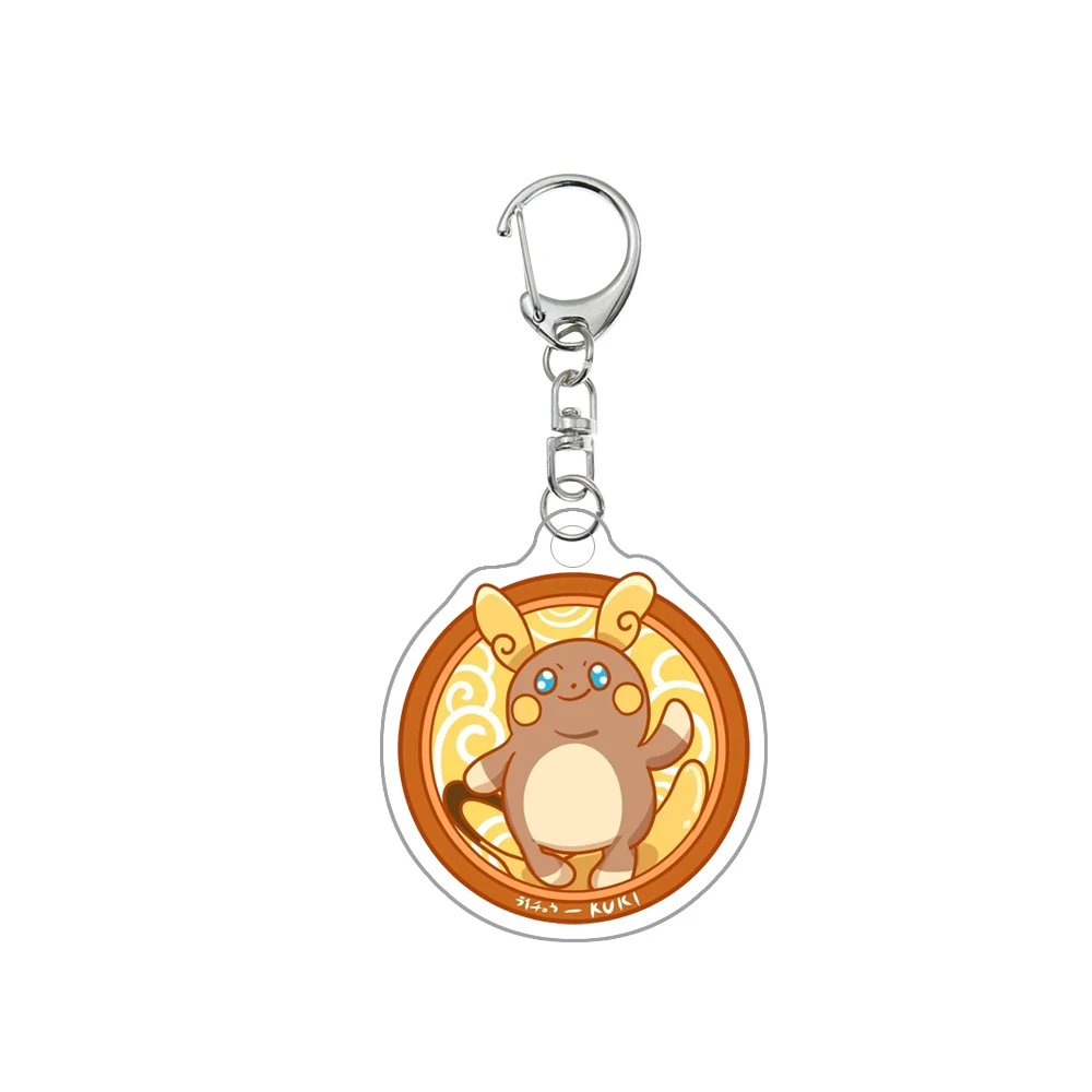 Pokemon Anime Cartoon Acrylic Keychain Gallade Poliwag Articuno Zapdos Moltres Bag Pendant Decoration Keychain Accessories