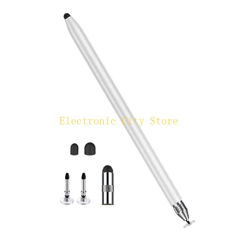 Two Head Touch Pen Soft Rubber Tip Universals Compatibility for Tablets Smartphones Writing HU8D