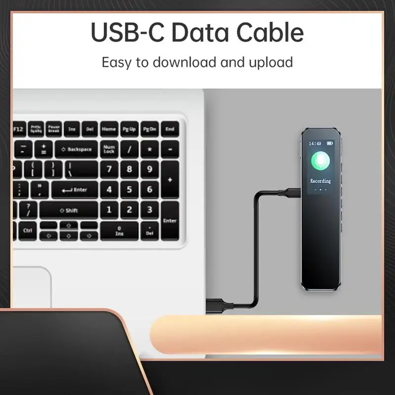 

Цифровой диктофон, 64 ГБ, запись с шумоподавлением, воспроизведение, MP3-плеер, активированная запись, 1536 Кбит/с, детали для записи HD