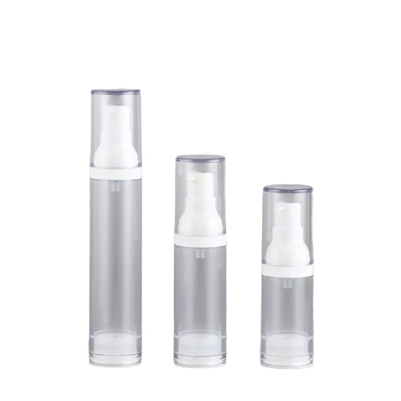 

20Pcs Airless Lotion Bottle Plastic Clear Empty Cosmetic Refillable Packaging 15ml 30ml 50ml White Pump Vacuum Mist Spray Bottle