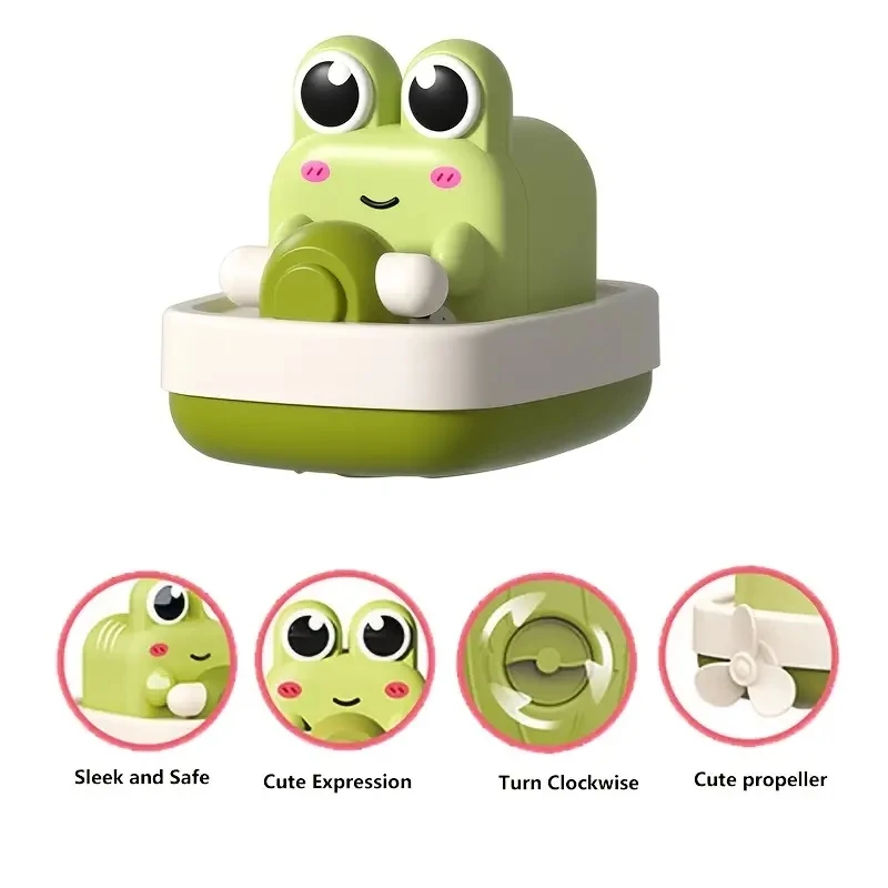 Juguete de baño de rana con mecanismo de relojería para niños, piscina de cuerda, bañera, juguete de baño para bebés, regalo de cumpleaños para niños pequeños, bebés