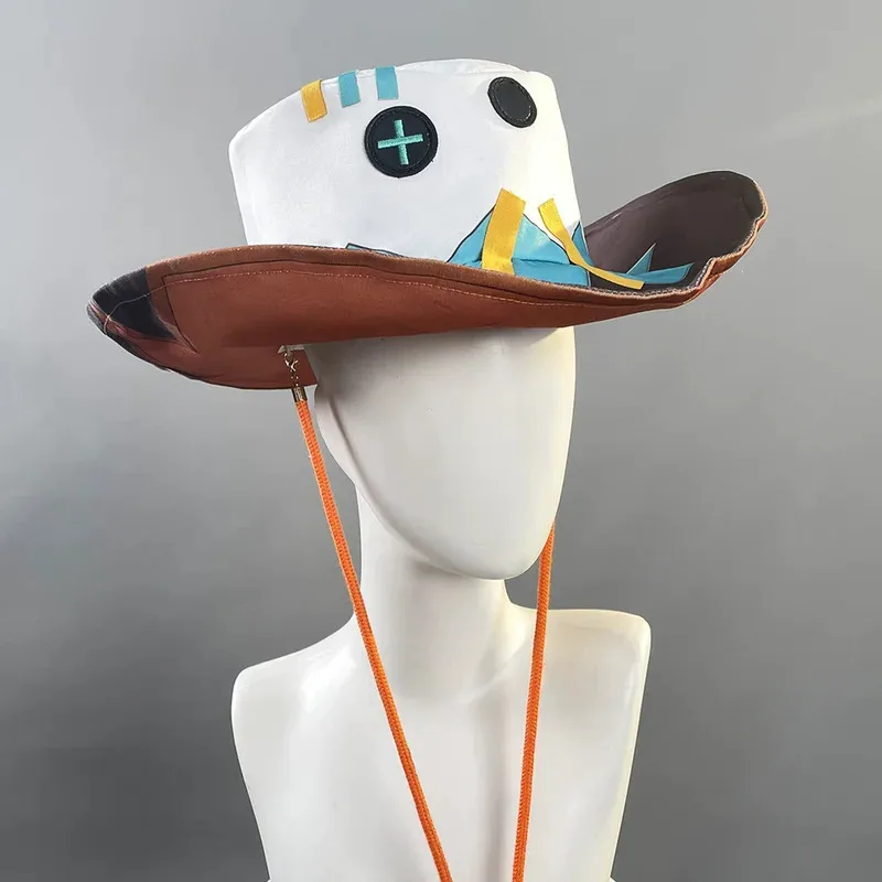 Disfraz de Cosplay CyGame Ifa, clan de plumas y flores de Natlan, abrigo blanco veterinario, capa, sombrero, zapato, peluca, traje de Carnaval de Halloween para hombre