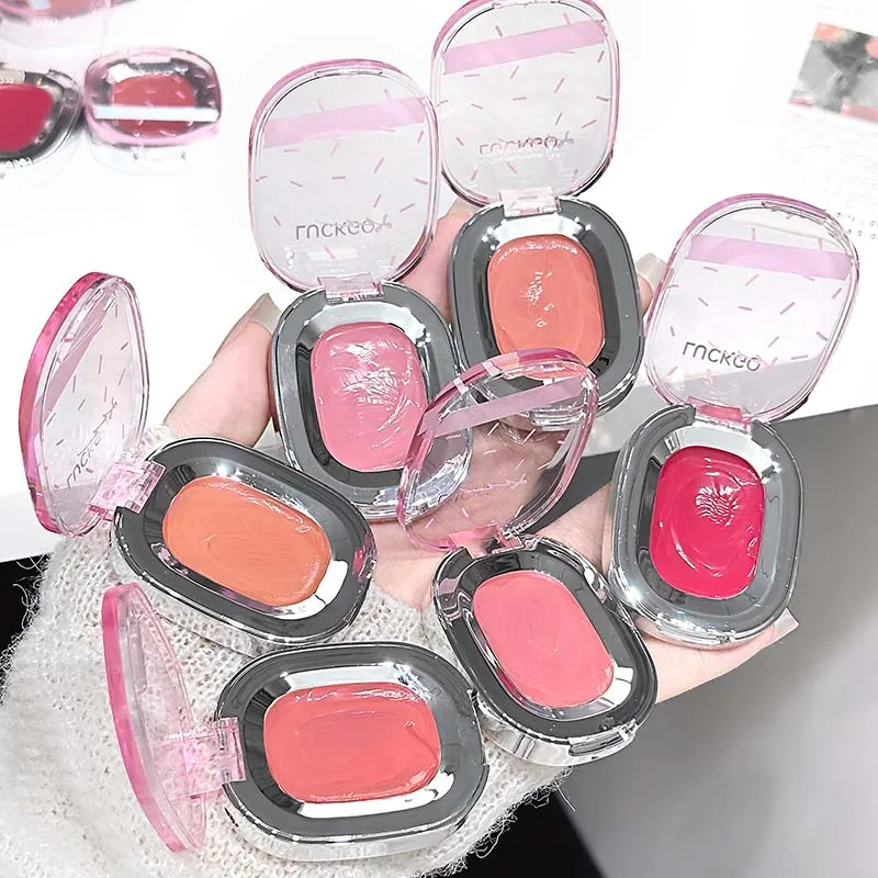 Cute Bear Water Glow Multi-Use Balm,  Brightening Low-Saturation , Moisturizing, Highlighter Balm Lip Gloss Blush