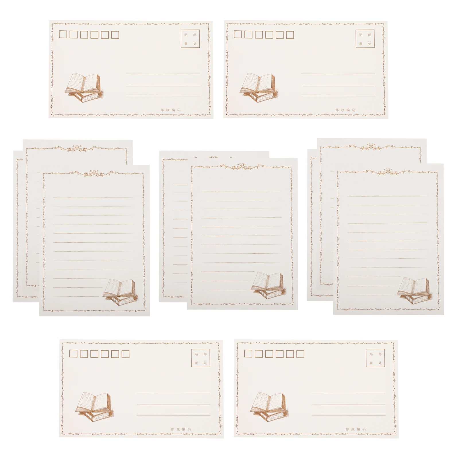 

2 Sets Envelope Paper Stationery for Writing Letters Handwriting Retro Printing White Office