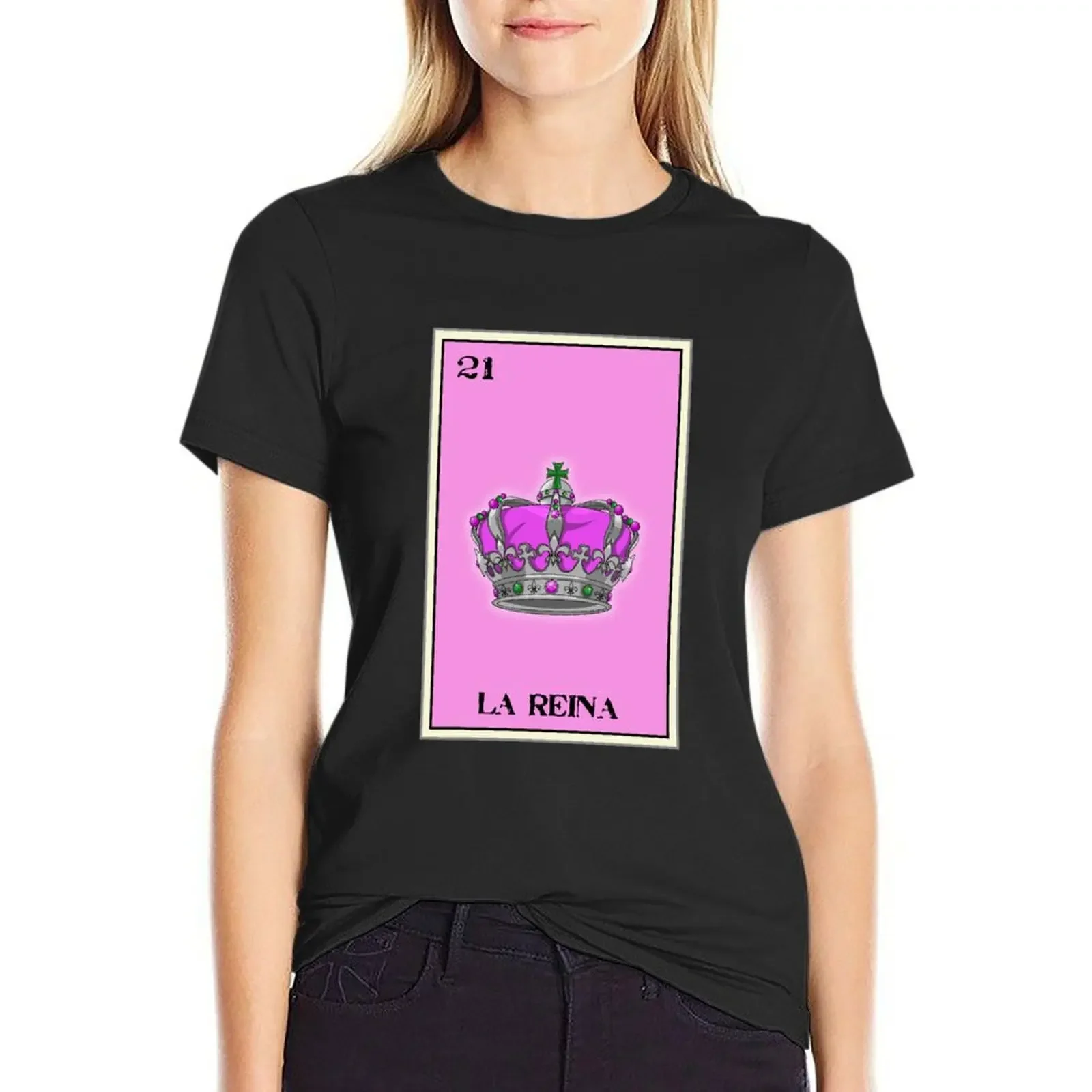 

La Reina Loteria Design T-Shirt shirts graphic tees anime clothes Aesthetic clothing oversized t shirts for Women
