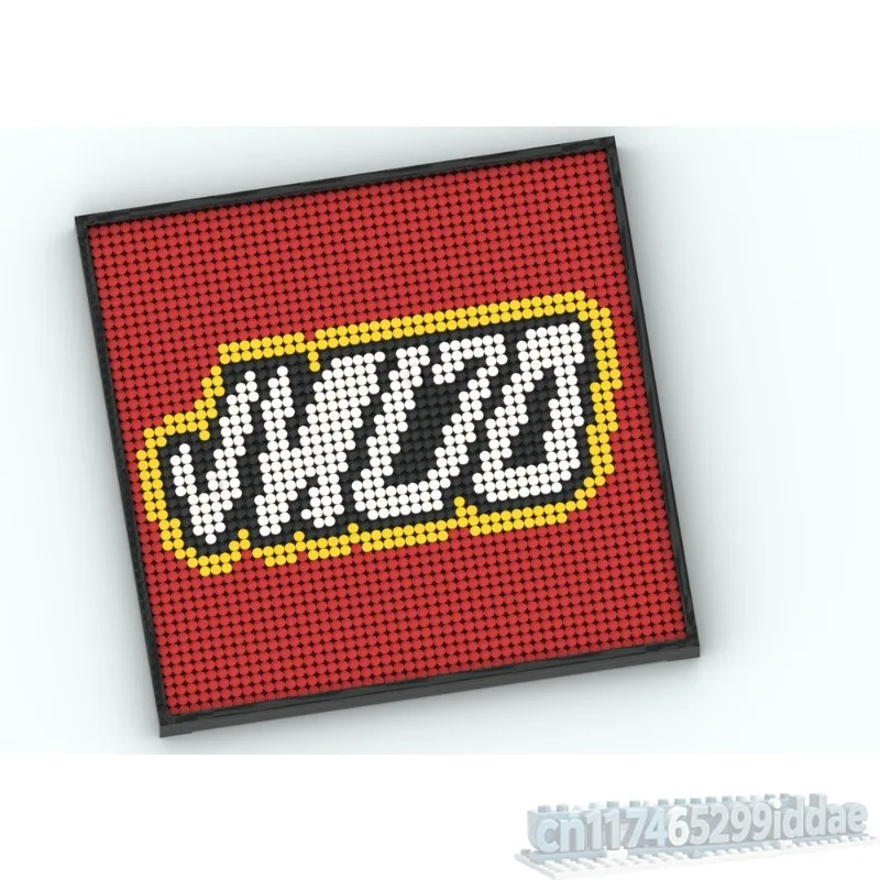 2452PCS Abstract Retro Symbol Mosaic Building Blocks Wall Art Model DIY Assembly Set Creative Collection Display Festival Gift
