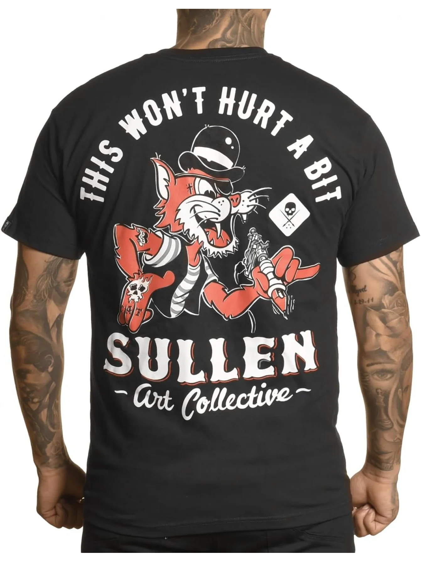 Sullen Men'S Won'Hurt International Tattoo Day Series Tattoo Lifestyle Graphic Standard Short Sleeve Tee Black