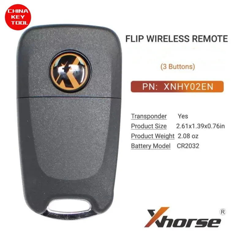 1PCS Xhorse Wireless Flip Remote Key For Hyundai Style 3 Buttons XNHY02EN