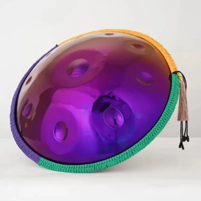 Handpan Instrument 22inch Colorful Mirror Handpan Drum for Beginners and Professional Player With Case and Stand