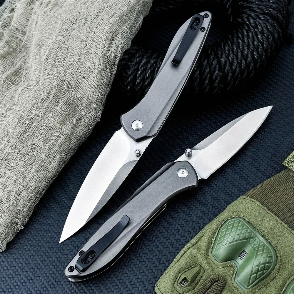 

НОВЫЙ карманный складной нож 461, портативный универсальный нож для улицы, EDC, инструменты для кемпинга, лезвие 7Cr17Mov, алюминий с ручкой из углеродного волокна