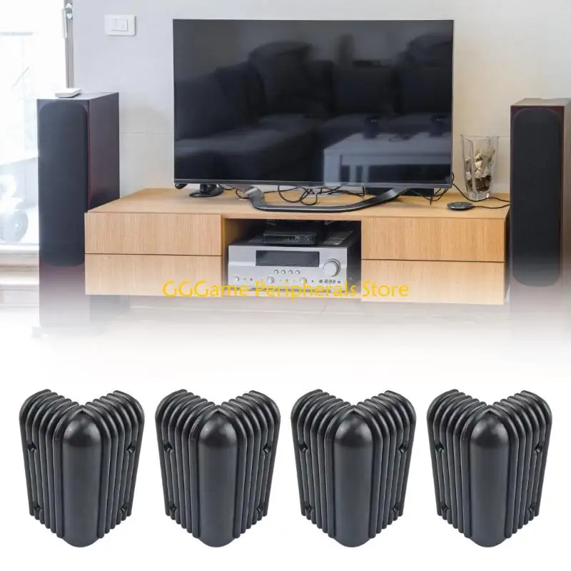 U55B Luggage Corner Guards ABS Plastic 8 Piece Set, Speaker Cabinet Corner Covers for Stage Trunk, Packaging Trunk and Sound