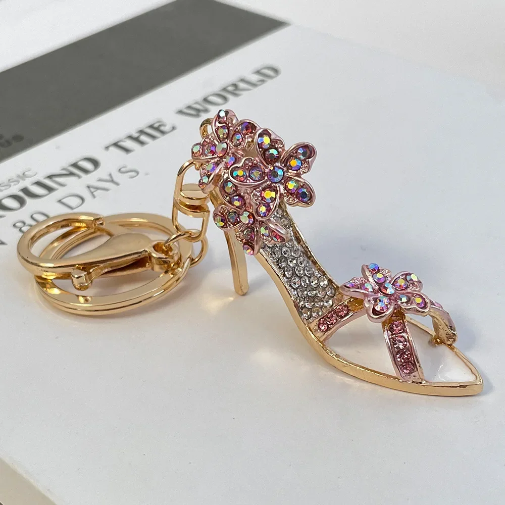 European 2024 New Personality Elegant Fashion Key Chain Colorful High Heels Keychains Car Keyring Charms Women Bags Accessories