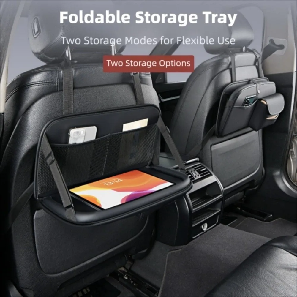 

Food Tray Car Back Seat Tray Large Capacity Save space Foldable Car Backseat Table Waterproof Durable Car Work Dining Table