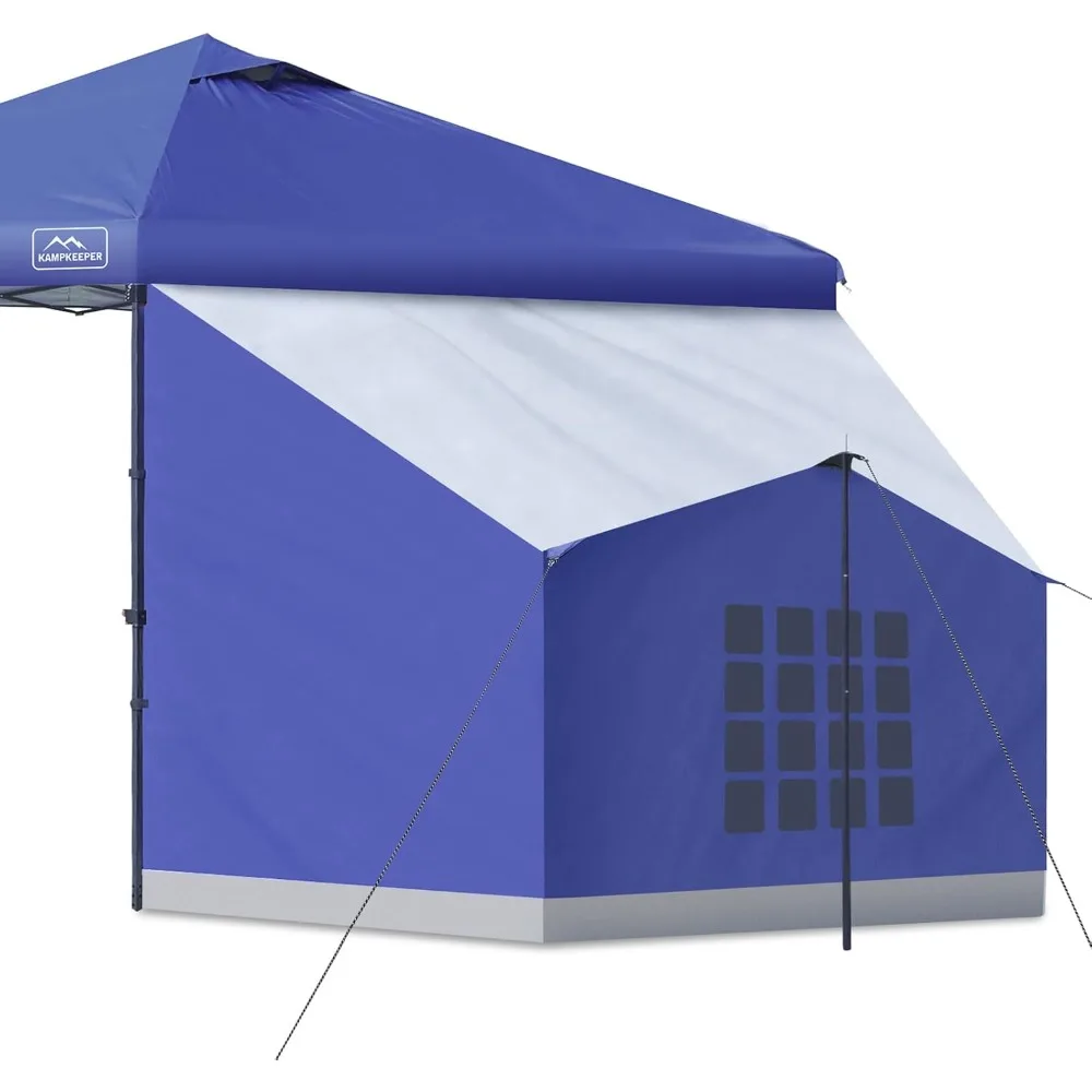 

Side Tent,Camping Tent for 10' x 10' Pop Up Canopy, Easy Set Up Gazebo,Compatible with 10' Wide Canopy Tents（Blue）