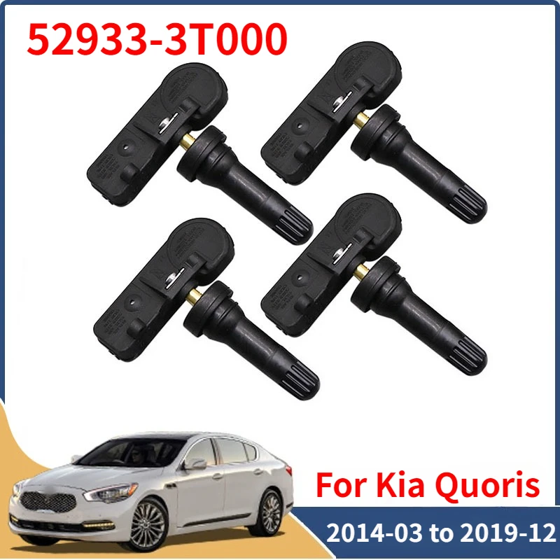 52933-3T000 Für 2014-2019 Kia Quoris K900 Reifendruck Monitor System Sensor 4PCS TPMS 433MHZ 529333T000