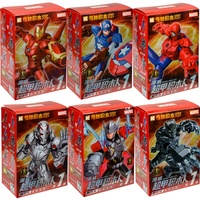 Avengers Original Figure Building Blocks Toys Iron Man Spider-Man Black Panther Ultron Anime Action Model Children's Toys Gifts