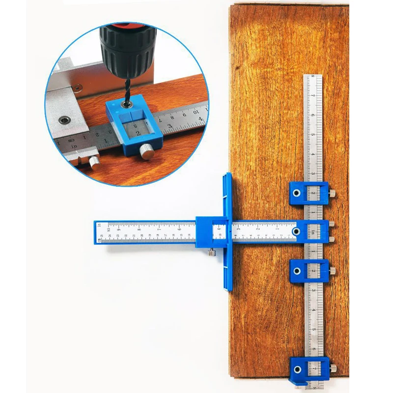 Hardware per armadietto regolabile Jig Tool Punch Locator Drill Template Guide installazione di maniglie manopole su porte e cassetti