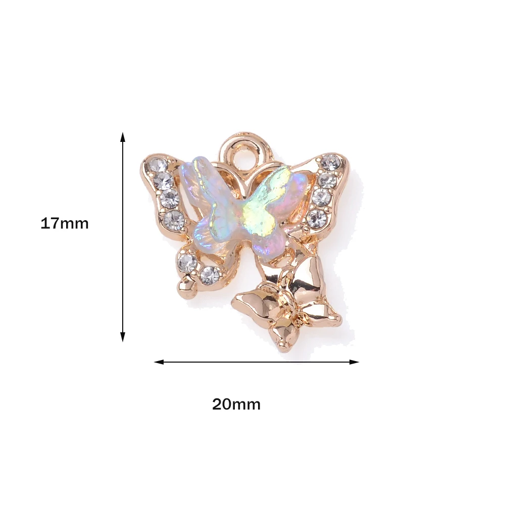10pcs/Lot Animal Charms Butterfly Shape Pendant for DIY Earrings Bracelets Necklace Jewelry Making Accessories Findings Crafts