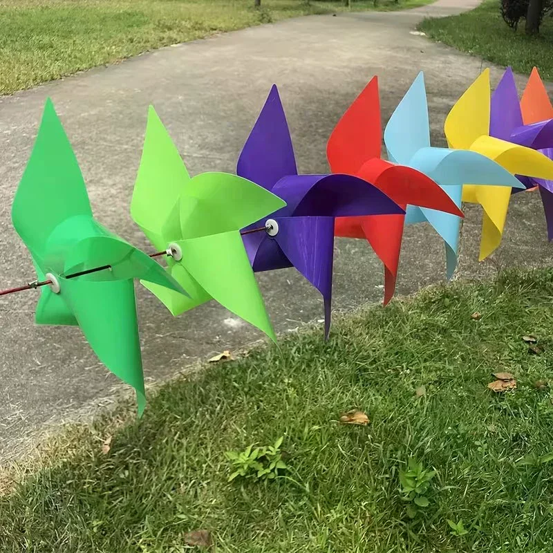 100Pcs Plastic Pinwheels Fiesta Flag Party Supply Hanging Windmill With 30 Metres Rope Home Garden Indoor Outside Decoration