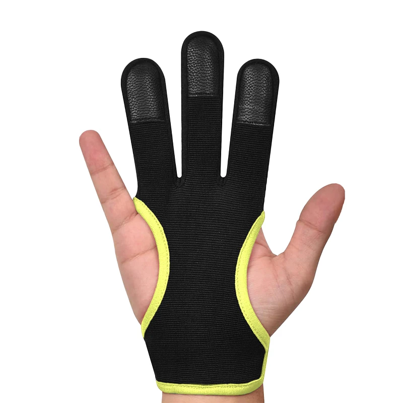 1PCS Archery 3 Fingers Glove Gym Adjustable Hand Guard Protector Nylon Breathable Outdoor Archery Shooting Glove Sport Accessory view 4