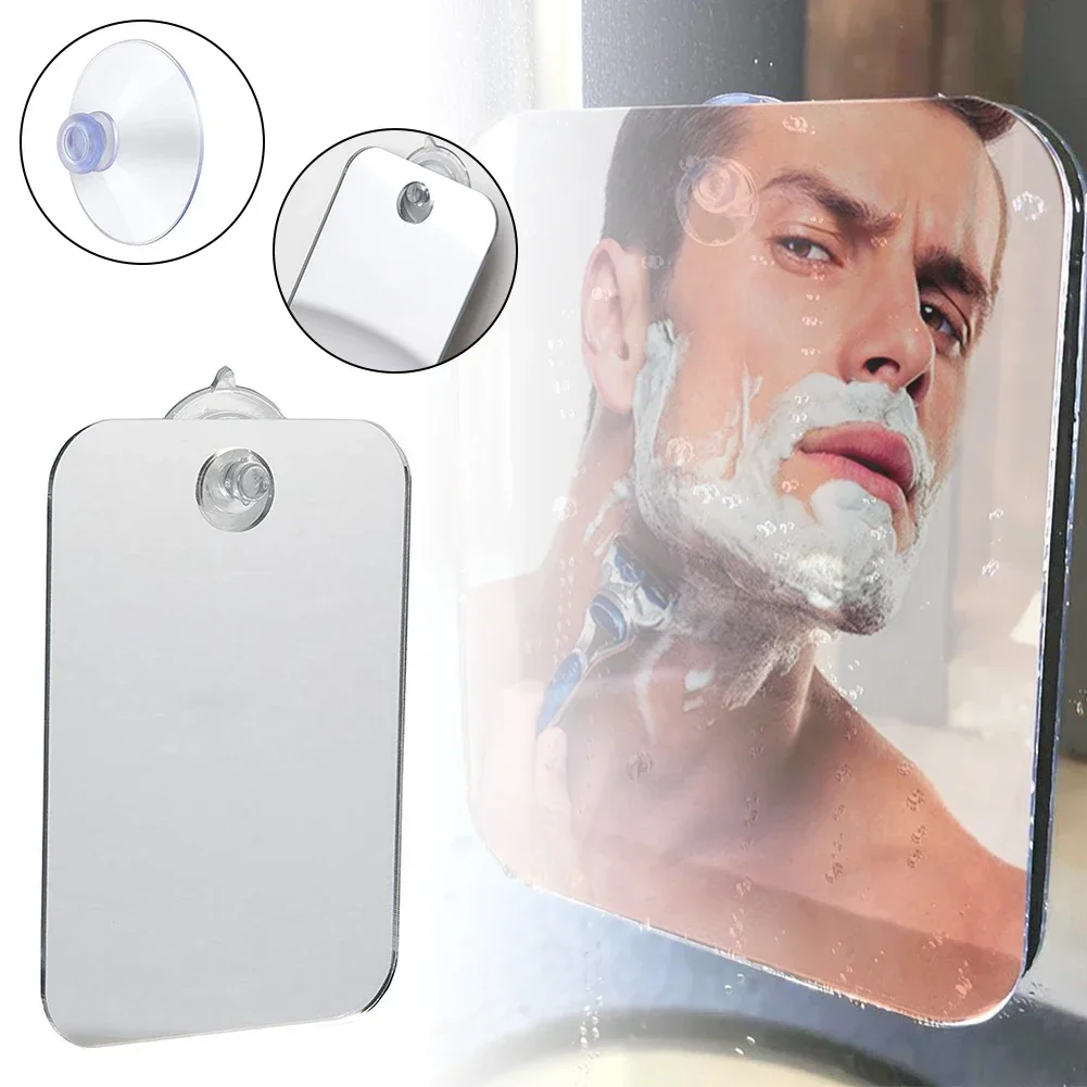1PC Acrylic Makeup Mirror Bath Shaving Pocket Travel Makeup Mirror Women Hand Mirror Bathroom Face Shave Shower Accessories