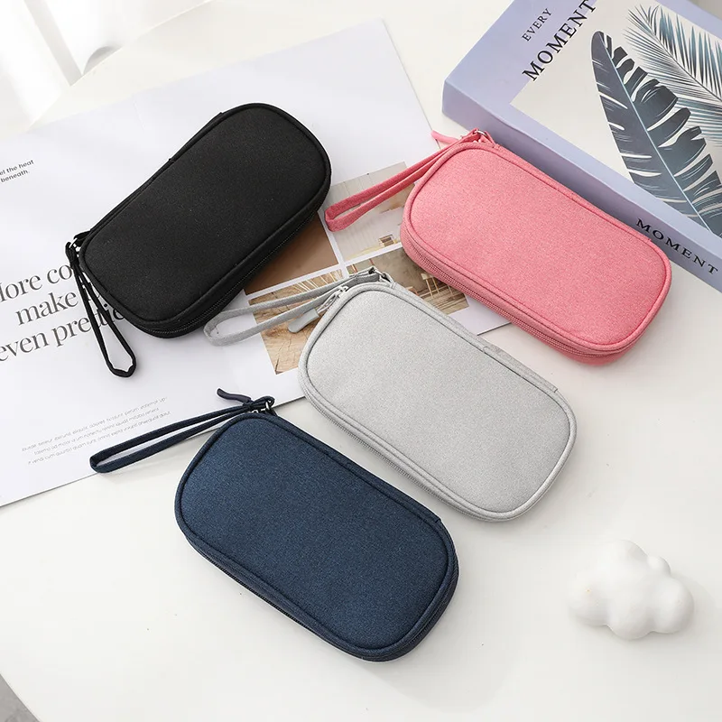 

Multi Functional Double-layer Handheld Data Bag, Travel Power Bank Data Cable Storage Bag, Suitable for Daily Travel and Travel