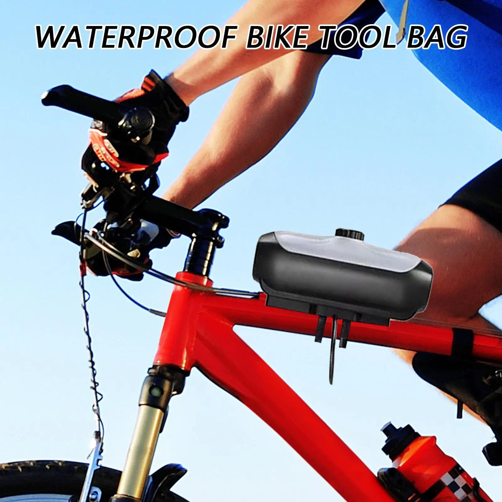 

Storage Box With Lock 3-Digital Waterproof Bike Password Organizer Case Anti-Theft Bike Lockable Box For Men Women Boys Girls
