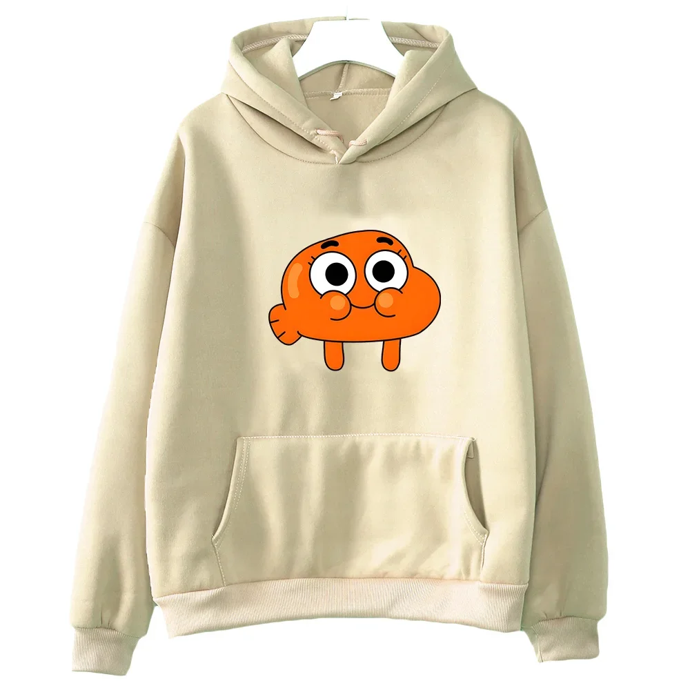 Gumball Wattersonn كارتون جرافيك مطبوعة مقنعين الرجال النساء هوديس عارضة فضفاض البلوز أربعة مواسم البلوز الشارع الشهير
