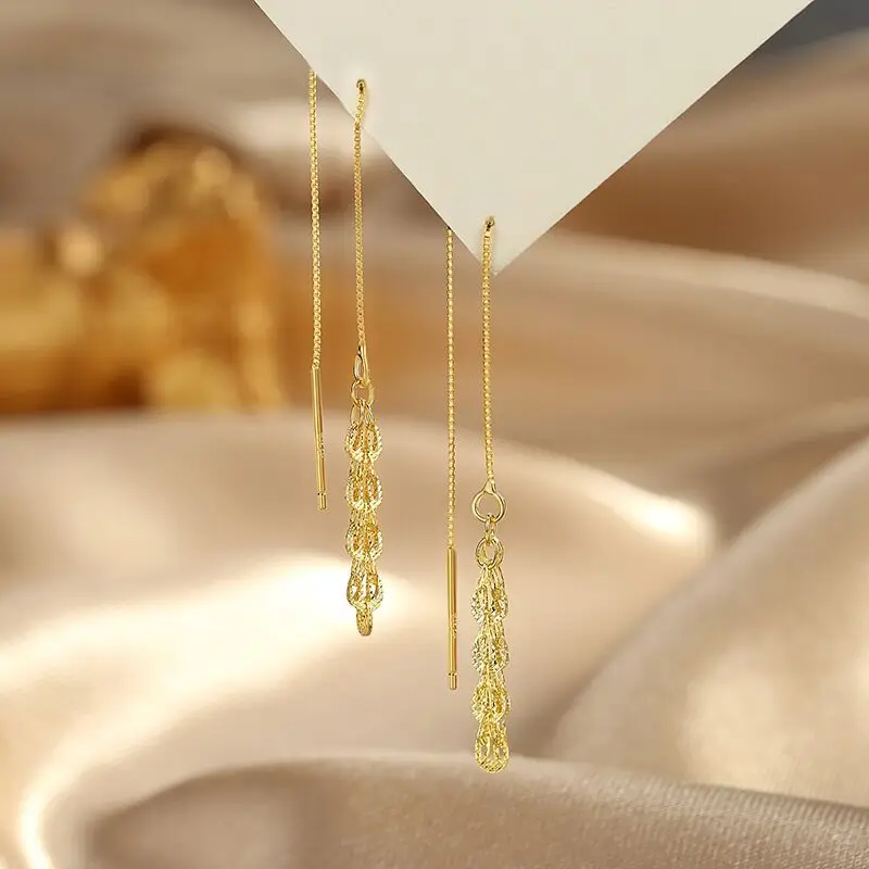 Fashion Charm Earrings For Women Peacock Tail Long Tassel Drop Earring Femme Wedding Jewelry Accessories Gifts