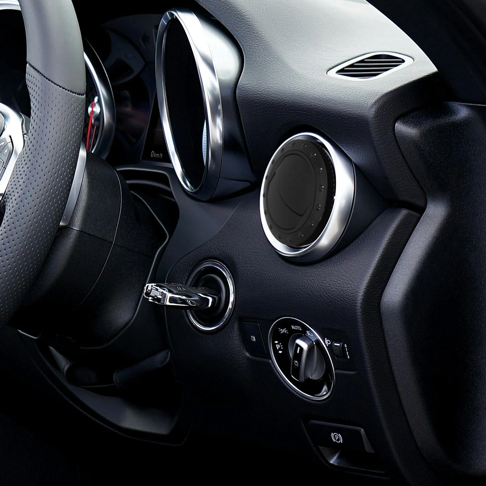 Presa d'aria condizionata universale da 2 pezzi da 60 mm, soffitto rotondo regolabile per auto, camper, atv, presa d'aria nera